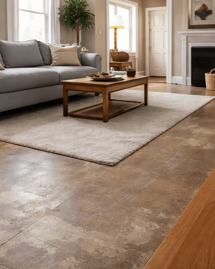 Vinyl Plank Flooring Installation before